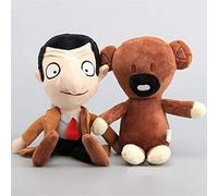 Film Mr. Bean Realistico Mr. Bean e Teddy Bear Set Carino Cuscino Peluche Giocattoli di Peluche per Bambini Regalo di Compleanno 30cm Una Coppia
