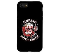 Film non pagato critico divertente popcorn cinema appassionato retrò arte Custodia per iPhone SE (2020) / 7 / 8
