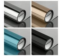 Film per finestre adesivo in vetro argento a una via, con isolamento termico, blocco UV, resistente al calore, anti-rottura, impermeabile, anti-graffi, con opzioni di dimensioni multiple per soggiorno