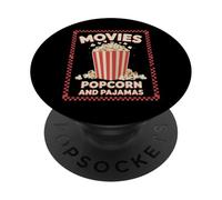 Film Popcorn E Pigiama Divertente Retro Teatro Snack Notte PopSockets PopGrip Adesivo