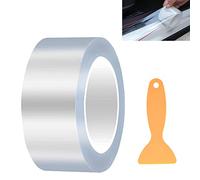 Film Protection Voiture, Autocollant Transparent pour Voiture, Film de Protection de Peinture, Film Protecteur Transparent, Peinture auto-Adhésif Film, avec Grattoir pour Voiture, Moto, 50mm x 10m