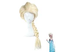 Film Snow Queen Elsa Capelli biondi tessitura treccia Parrucche Cosplay per carnevale di Halloween Purim Masquerade Party