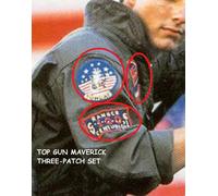 Film Top Pistola Flight Suit Maverick Spalla Manica Insignia Bardana 3-PATCH Set