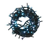 Filo 180 led bianco/blu 8 m, uso esterno, 8 giochi luce, Santa's House