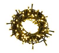 Filo 180 led bianco caldo 8 m, uso esterno, 8 giochi luce, Santa's House
