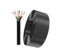 Filo 6 Conduttori 16-10 AWG 30 Ft - Cavo In Rame Puro Senza Ossigeno, Flessibile A Bassa Tensione, 10 AWG Per Elettrico, Auto, Rimorchio, Stereo, RC, Home Theater, LED, Lampade(100ft,4.0mm²(10A))