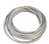 Filo Acciaio Inox 1/10 Metri di Cavo In Acciaio Inox 304 7 * 7 Diametro 0.5/0.6/0.8/1/1.2/1.5/1.8/2/2.5/3/4mm Cavo di Linea Stendibiancheria Antiruggine(10 Meters,3millimetre)
