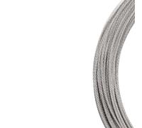 Filo Acciaio Inox 10M/5M 0.5-3mm Diametro 7X7 Struttura in acciaio inossidabile 304 fune sottile cavo più morbido cavo di sollevamento da pesca(1mmx5M)