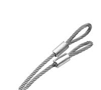 Filo Acciaio Inox Fune metallica in acciaio inossidabile 304 Le due estremità della ghiera in alluminio sono state compattate con chiusura a clip, diametro 1-4 mm(4 meter,Diameter 1.5mm)