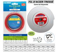 Filo Acciaio Treccia FLASHMER per la Pesca / Intrecciato Wire Nuovo