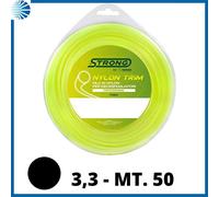 Filo bobina per decespugliatore professionale strong giallo tondo 3,3 mm mt. 50