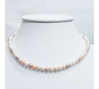 Filo COLLANA PERLE MULTICOLOR BIWA Misura 6.5 mm Lunghezza 40 cm