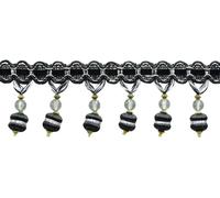 Filo Con Frange A Paillettes, Colore# SGB - Grigio Argento Nero [14 Yarde]