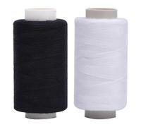 Filo da cucire in bianco e nero 2 rotoli da 350 m totale per macchina cosr - una varietà di colori popolari e standard di tutti i giorni, 1 nero + 1 bianco