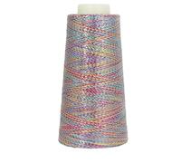 Filo da cucito bifacciale ultra fine tinto in oro e argento da 100 g - Poliestere ad alta resistenza for progetti di artigianato e cucito domestico(Shallowtricolor)