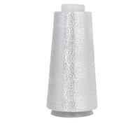 Filo da cucito bifacciale ultra fine tinto in oro e argento da 100 g - Poliestere ad alta resistenza for progetti di artigianato e cucito domestico(Silver)