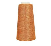Filo da cucito bifacciale ultra fine tinto in oro e argento da 100 g - Poliestere ad alta resistenza for progetti di artigianato e cucito domestico(Arancia)