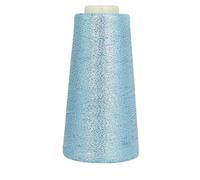 Filo da cucito bifacciale ultra fine tinto in oro e argento da 100 g - Poliestere ad alta resistenza for progetti di artigianato e cucito domestico(Sky Blue)
