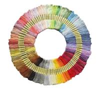 Filo Da Ricamo 12/50 Filo da ricamo in cotone a punto croce interdentale Matasse cucito Mestiere Non ripetere il(50 Color no repeat)