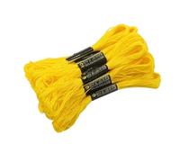 Filo da Ricamo 5/10/20/50 pz/Lotto Colori della Miscela di Cotone for Cucire Matasse Punto Croce Filo da Ricamo Interdentale Kit Strumenti Cucito Fai da Te(Yellow,5Pcs)