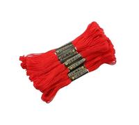 Filo da Ricamo 5/10/20/50 pz/Lotto Colori della Miscela di Cotone for Cucire Matasse Punto Croce Filo da Ricamo Interdentale Kit Strumenti Cucito Fai da Te(Red,5Pcs)