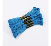 Filo Da Ricamo 5 pz/lotto Simili Punto Croce Filo da Ricamo in Cotone Interdentale Matasse for Cucire Mestiere(Blue)