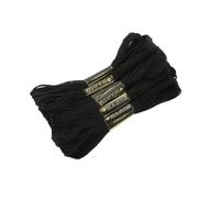 Filo da Ricamo 5 pz/Lotto Simili Punto Croce Filo da Ricamo in Cotone Interdentale Matasse for Cucire Mestiere(Noir)