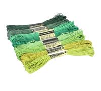 Filo da Ricamo 8PCS Filo for Punto Croce da Ricamo Arcobaleno Colore for Forniture for Principianti Kit for La Produzione di Filati 7.5M(Green)