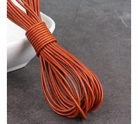 Filo da ricamo, Cowhide Leather Rope String, 2m Yellow Coffee Cord Flat Round Multiple Sizes for DIY Bracelet Making(Round 1.5mm)