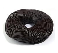 Filo da ricamo, Cowhide Leather Rope String, 5 Yards Cords Multicolor 1-6mm for Jewelry Making DIY(Deep Coffee,Diam 6mm)