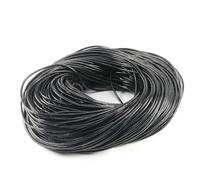 Filo da ricamo, Cowhide Leather Rope String, Cords for DIY Crafts and Ornament Making Multicolor 1-5mm Diameter 2-5 Yards Pack(Black,Diameter 4mmx2yards)