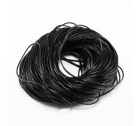 Filo da ricamo, Cowhide Leather Rope String, Cow Round Thong Cord Multicolor 1-6mm x 2-5m for DIY Jewelry Making(Black,1.5mm x 2m)