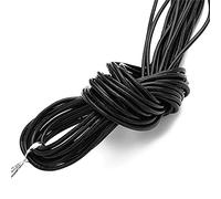 Filo da ricamo, Cowhide Leather Rope String, Jewelry Cord Multicolor Multiple Sizes 10 Meters(Black,3mm)