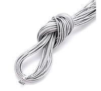 Filo da ricamo, Cowhide Leather Rope String, Jewelry Cord Multicolor Multiple Sizes 10 Meters(Silver,1mm)