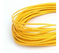 Filo da ricamo, Cowhide Leather Rope String, Round Thong Cord 5 Meters Multicolor 1-2mm DIY Jewelry Making Bracelet Findings(Yellow,1.5mm)
