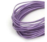 Filo da ricamo, Cowhide Leather Rope String, Round Thong Cord 5 Meters Multicolor 1-2mm DIY Jewelry Making Bracelet Findings(Purple,1.5mm)