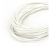 Filo da ricamo, Cowhide Leather Rope String, Round Thong Cord 5 Meters Multicolor 1-2mm DIY Jewelry Making Bracelet Findings(White,2mm)