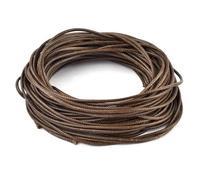 Filo da ricamo, Cowhide Leather Rope String, Wax Cords Multicolor 1-3mm 5 Meters for DIY Jewelry Making Bracelet Necklace Craft Accessories(Brown,2.5mm 5m)