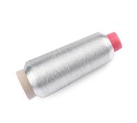 Filo da ricamo da 3500 m per applicazioni di cucito professionali e hobby, tra cui distintivo, uniforme, lavoro a maglia, punto croce e trapuntatura a bassa rottura (1 argento)