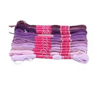 Filo da Ricamo Filo for Punto Croce Lo Stile Unico 6 da Ricamo in Cotone for interdentale Matasse for Cucire Mestiere Dofferente Colore sfumato(Purple)