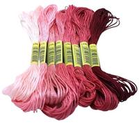 Filo da Ricamo Filo for Punto Croce Lo Stile Unico 8 Punto da Ricamo in Cotone interdentale Matasse for Cucire Mestiere Dofferente Colore sfumato(M-2)