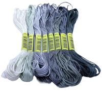 Filo da Ricamo Filo for Punto Croce Lo Stile Unico 8 Punto da Ricamo in Cotone interdentale Matasse for Cucire Mestiere Dofferente Colore sfumato(M-9)