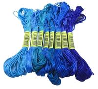 Filo da Ricamo Filo for Punto Croce Lo Stile Unico 8 Punto da Ricamo in Cotone interdentale Matasse for Cucire Mestiere Dofferente Colore sfumato(M-8)