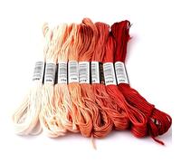 Filo da Ricamo Filo for Punto Croce Lo Stile Unico 8 Punto da Ricamo in Cotone interdentale Matasse for Cucire Mestiere Dofferente Colore sfumato(M-16)