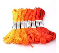 Filo da Ricamo Filo for Punto Croce Lo Stile Unico 8 Punto da Ricamo in Cotone interdentale Matasse for Cucire Mestiere Dofferente Colore sfumato(M-3)