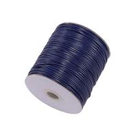 Filo da ricamo, Leather Cords 10 Meters 0.5-2.5mm Multicolor Round Wax Rope for DIY Jewelry Making(Deep Blue,2.5mm)
