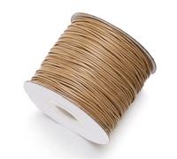 Filo da ricamo, Leather Cords 10 Meters 0.5-2.5mm Multicolor Round Wax Rope for DIY Jewelry Making(Khaki,0.8mm)