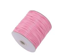 Filo da ricamo, Leather Cords 10 Meters 0.5-2.5mm Multicolor Round Wax Rope for DIY Jewelry Making(Pink,1.2mm)