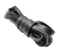 Filo da ricamo, Leather Cords 2m Black Round Flat Multiple Sizes DIY Jewelry Making(Flat 12x2mm)