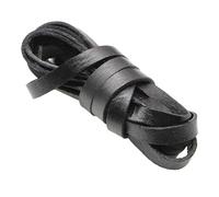 Filo da ricamo, Leather Cords 2m Black Round Flat Multiple Sizes DIY Jewelry Making(Flat 15x2mm)